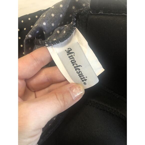 Magicsuit Rialto Pinpoint One Piece Retro Polka Dot Swimsuit Black Gold Size XL - Picture 5 of 8